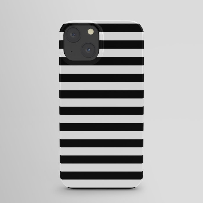 Black and White Horizontal Stripes | Classic Cabana Stripe iPhone Case