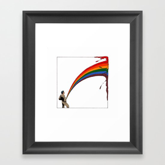 Ability to pee rainbows Framed Art Print