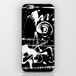 Black and white childhood - Abstract acrylic print iPhone Skin