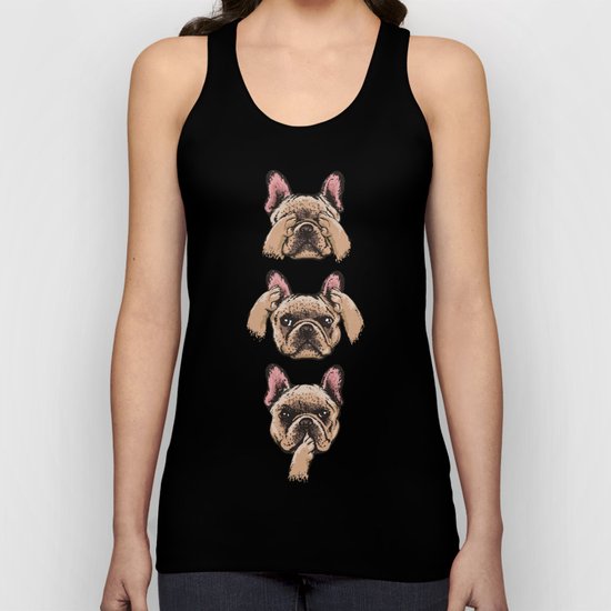 No Evil Frenchie Unisex Tank Top