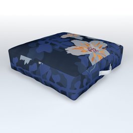 Orchid shadow blue notes Outdoor Floor Cushion