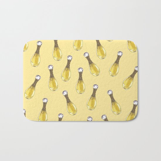 J'adore on Yellow Bath Mat