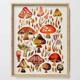 Mushroom Magic – Autumn Palette Serving Tray