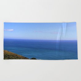 New Zealand Photography - Ocean Waves Hitting The New Zealand Coast Beach Towel