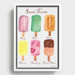 Healthy Ice Pops-Sweet Treats poster Framed Canvas