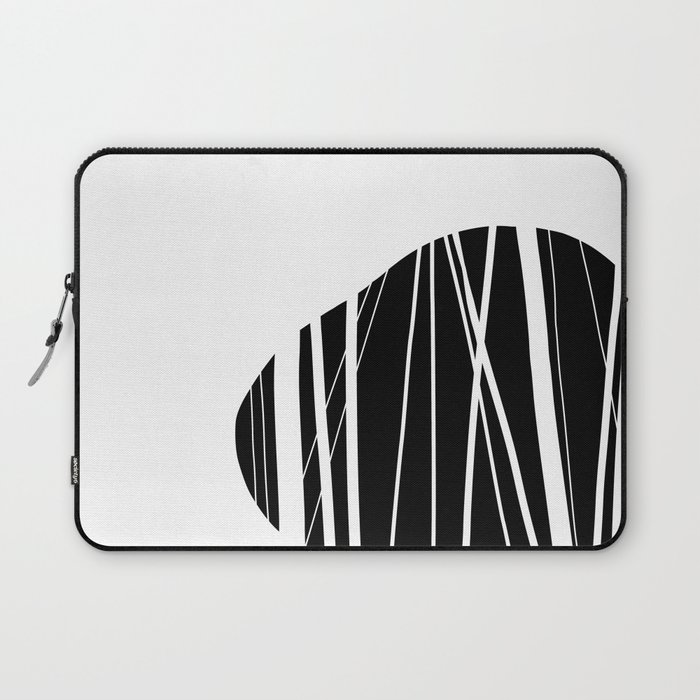 Sea stones or abstract ornament? Black and white graphics Laptop Sleeve