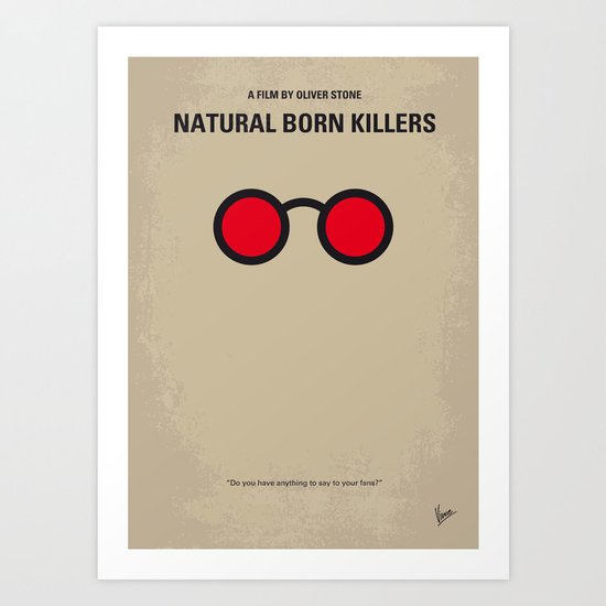 No139 My Natural Born Killers minimal movie poster Art Print