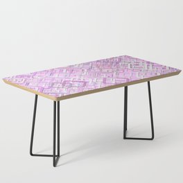 Pink Geometric Forms Pattern Design Coffee Table
