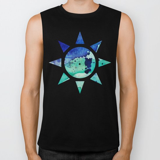 Pastel Color Splash 02 Biker Tank