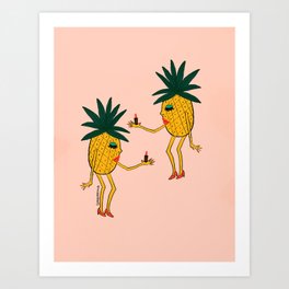 Pineapple Girls Art Print