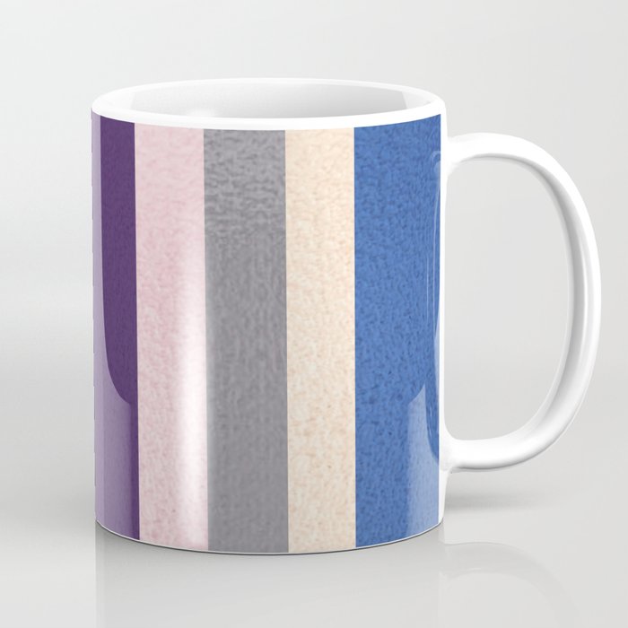 Geometrical pink purple blue rose gold ivory color palette Coffee Mug