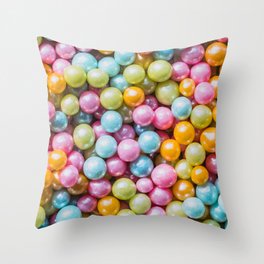 Vintage Candy Pastel Pearls Cute Sprinkles Photograph Throw Pillow