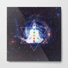 Merkaba Lightbody Chakra Meditation Metal Print | Divinelight, Sacredgeometry, Lightbody, Chakra, Meditate, Graphicdesign, Merkabah, Tetrahedrons, Yoga, Jewish 