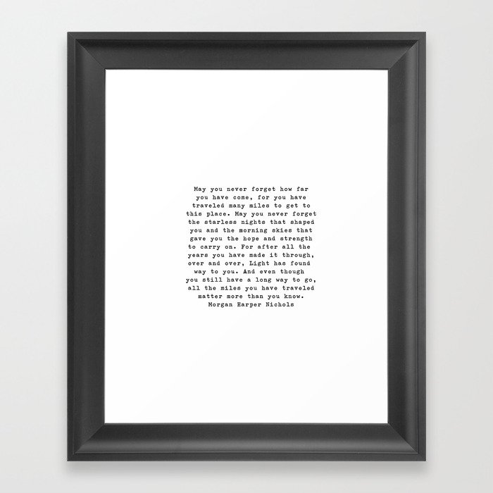 Morgan Harper Nichols | Typewriter Style Quote Framed Art Print