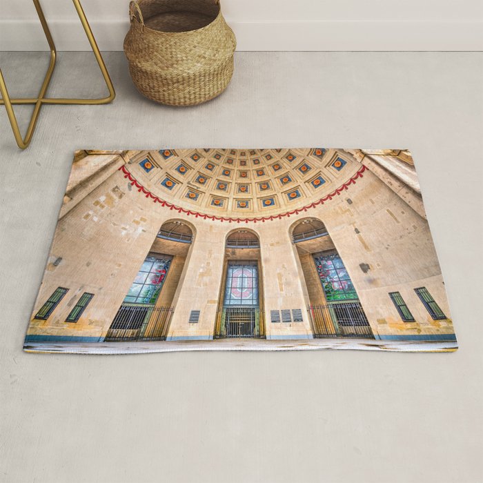 Ohio Stadium Rotunda Main Entrance Columbus Ohio Rug by Gregory