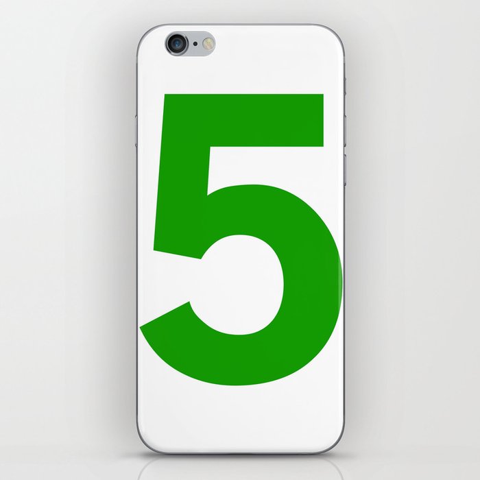 Number 5 (Green & White) iPhone Skin