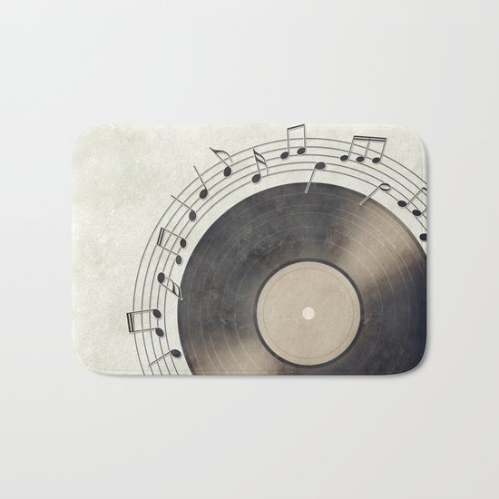Vinyl Music Collection Bath Mat