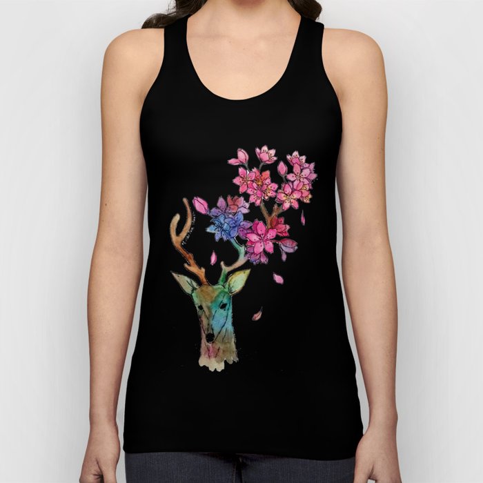 A deer with cherryblossom Tank Top