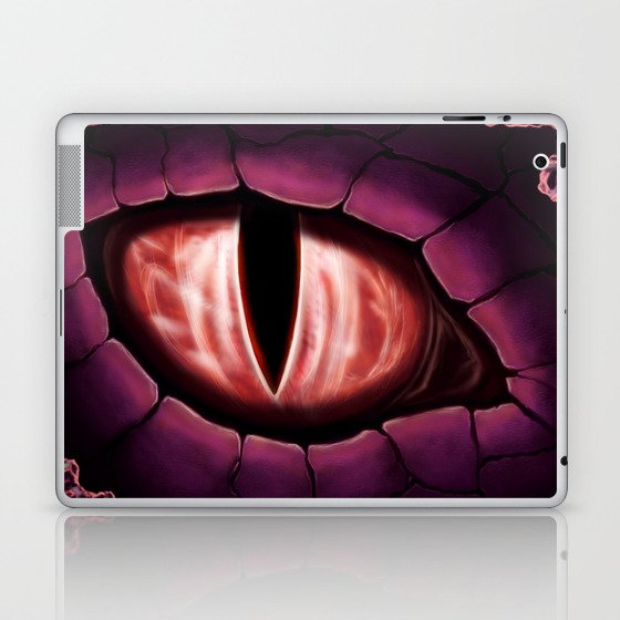 Red Dragon Eye Fantasy Painting Colorful Digital Illustration Laptop Ipad Skin By Justinfowlerart