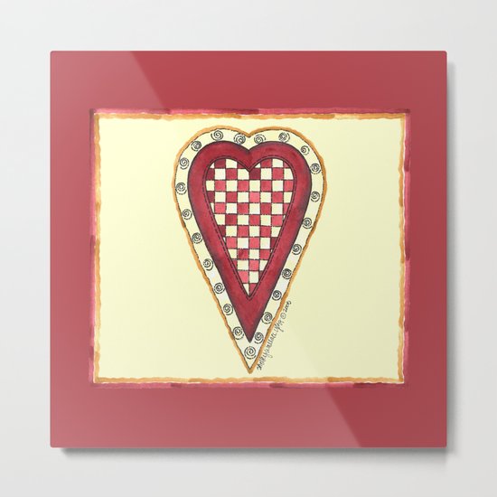 My Checkered Heart Metal Print