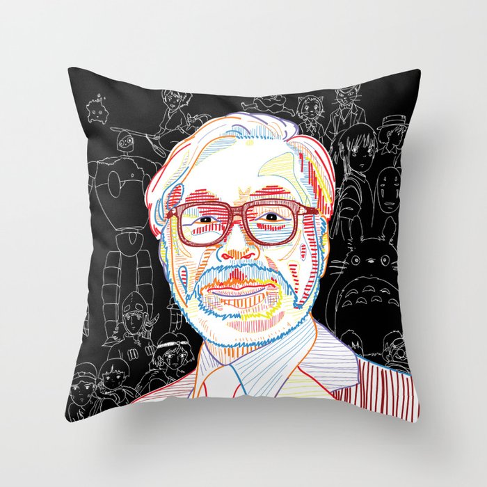 Studio Ghibli Miyazaki Throw Pillow by Richard Howard Society6