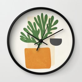 Bronze Vase & Leaves: Matisse Edition | Mid Century Series Wall Clock