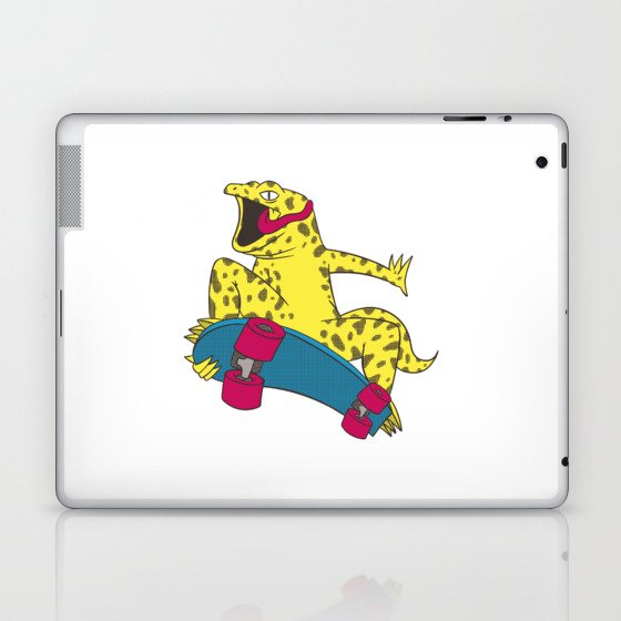 Skateboarding Gecko Laptop & iPad Skin