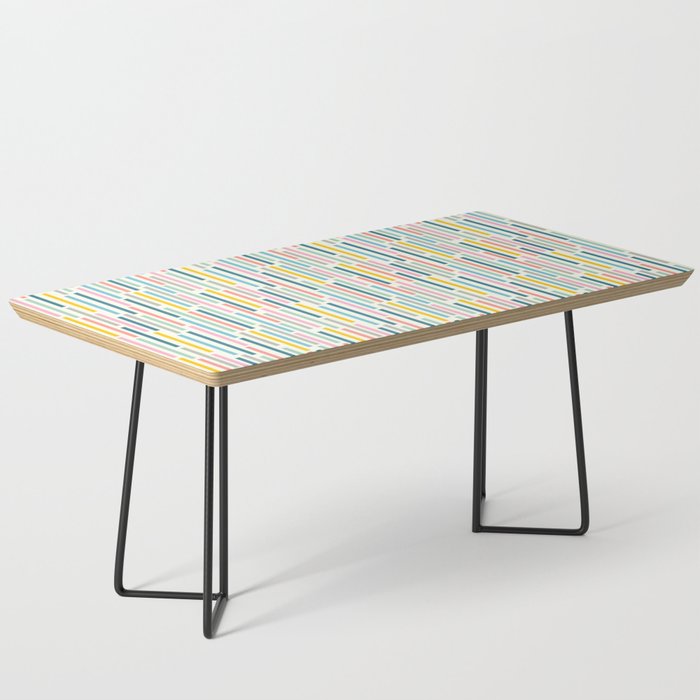 SHOWERS GEOMETRIC ABSTRACT PATTERN with CREAM Background Coffee Table