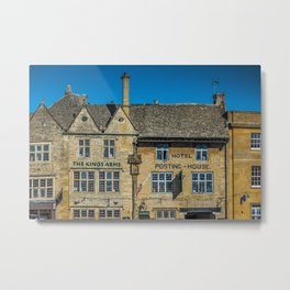 The Kings Arms Tow Square Cotswolds English Countryside  Metal Print