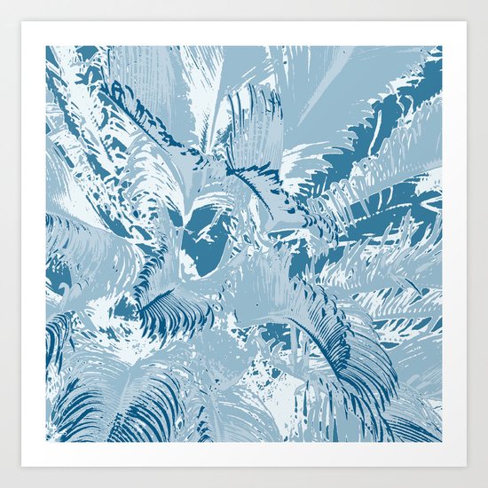 The blue mask Art Print