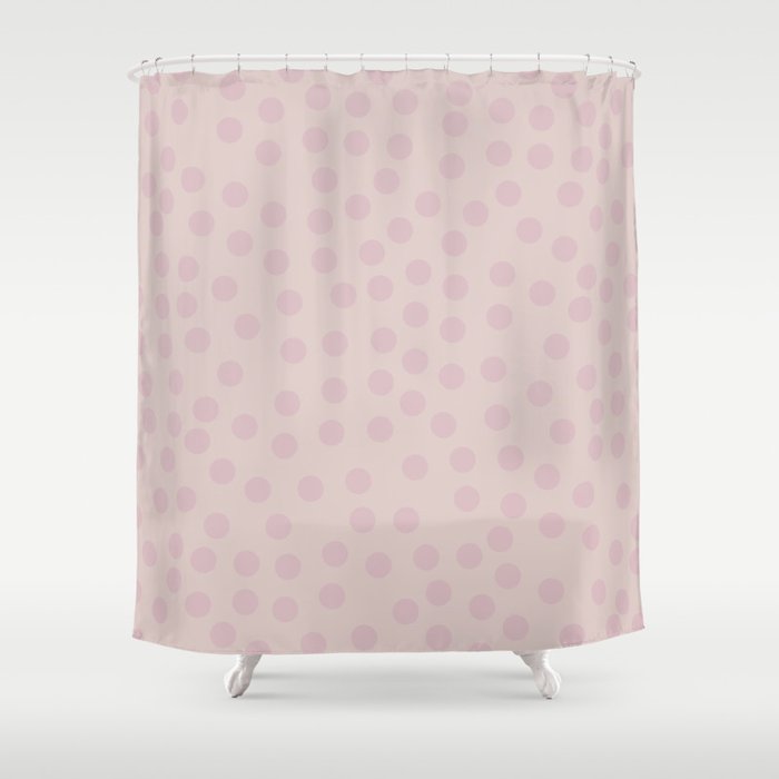 Pale Pink Shower Curtain, White And Pale Pink Shower Curtain
