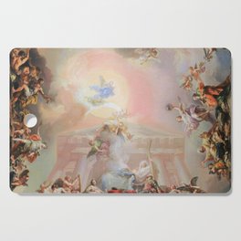 Renaissance Painting Angels Cherubs Aesthetic Allegorical Scene Cutting Board