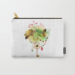 Mysterious Key with Autumn Leaves Carry-All Pouch