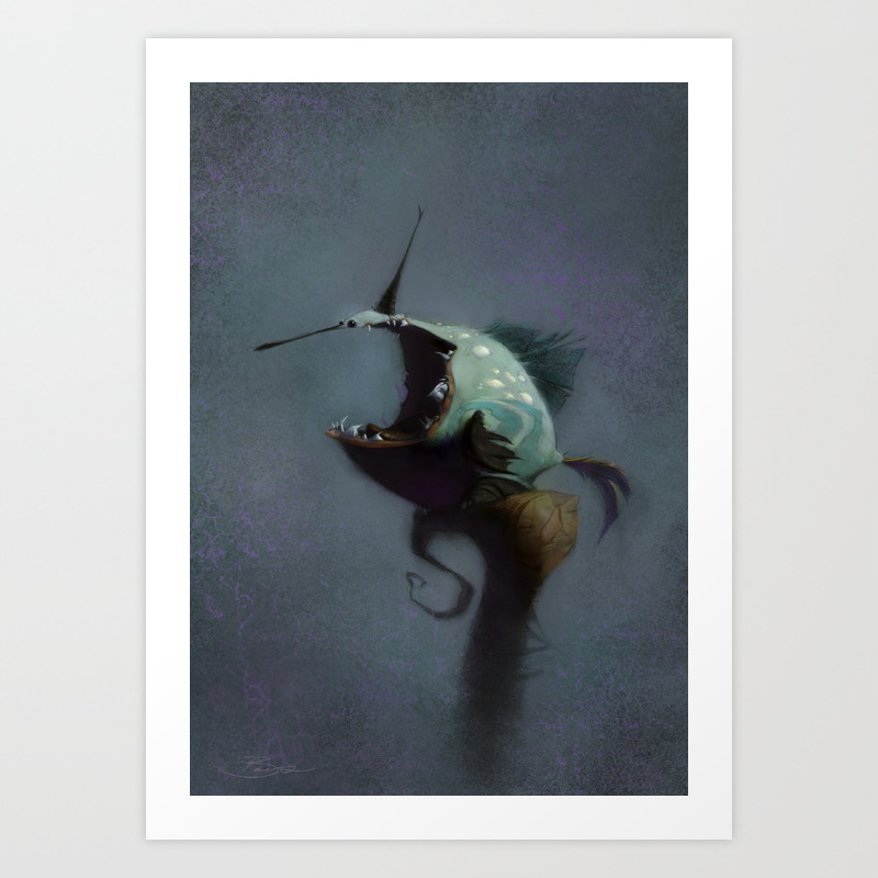 The Jubjub Bird Art Print By Bryan Beus Society6