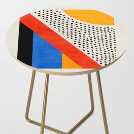 Mid Century Abstract Landscape Side Table