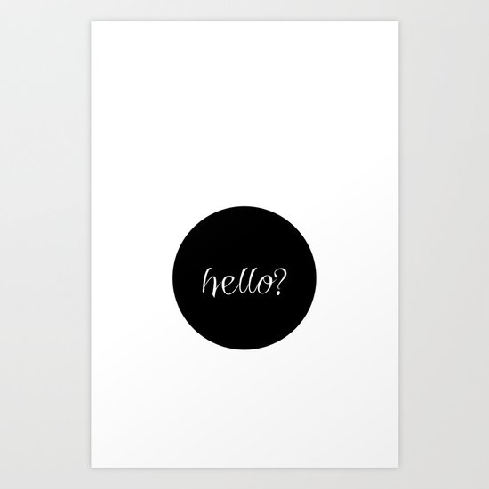Hello Art Print