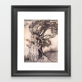 Art by Arthur Rackham from a rare 1917 edition of the Brothers Grimm fairy tales Framed Art Print