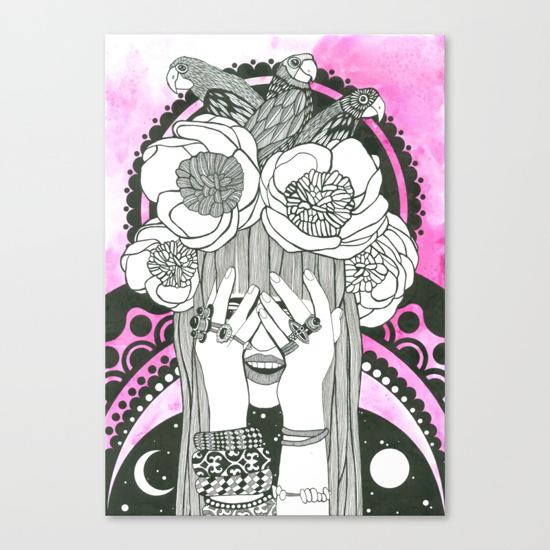 Hommage To Hindi Zahra Canvas Print By Ojomagico Society6