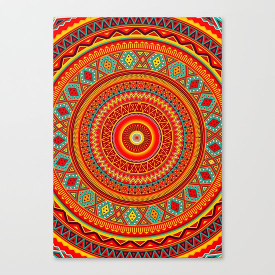 Mandala Aztec Pattern Canvas Print