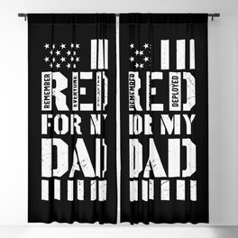 RED For My Dad Blackout Curtain