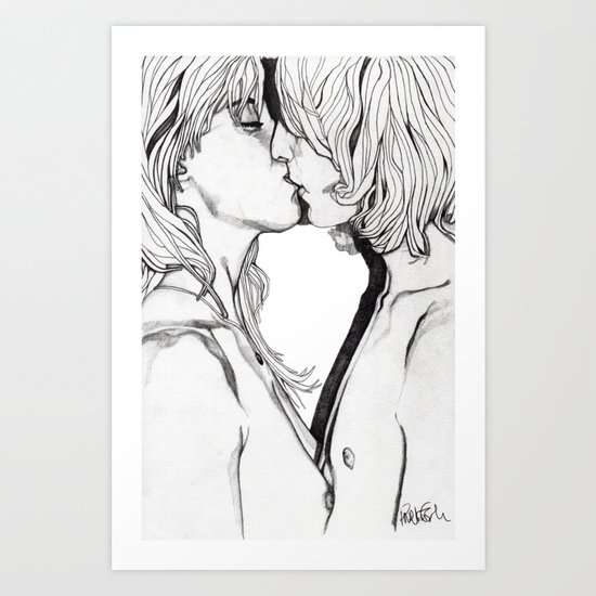 THE KISS Art Print