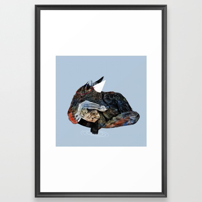 fox water Framed Art Print