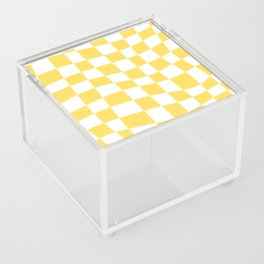 Wavy Checker Yellow Acrylic Box