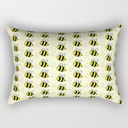 Flying Bee with Wind Trail Rectangular Pillow