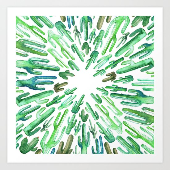 cactus invasion Art Print