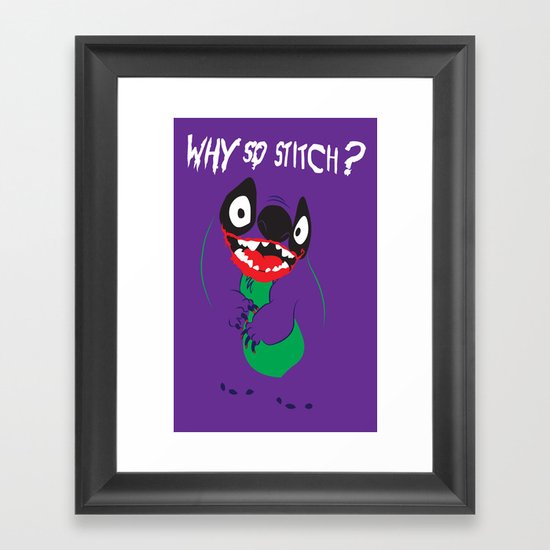 Why So Stitch? Framed Art Print