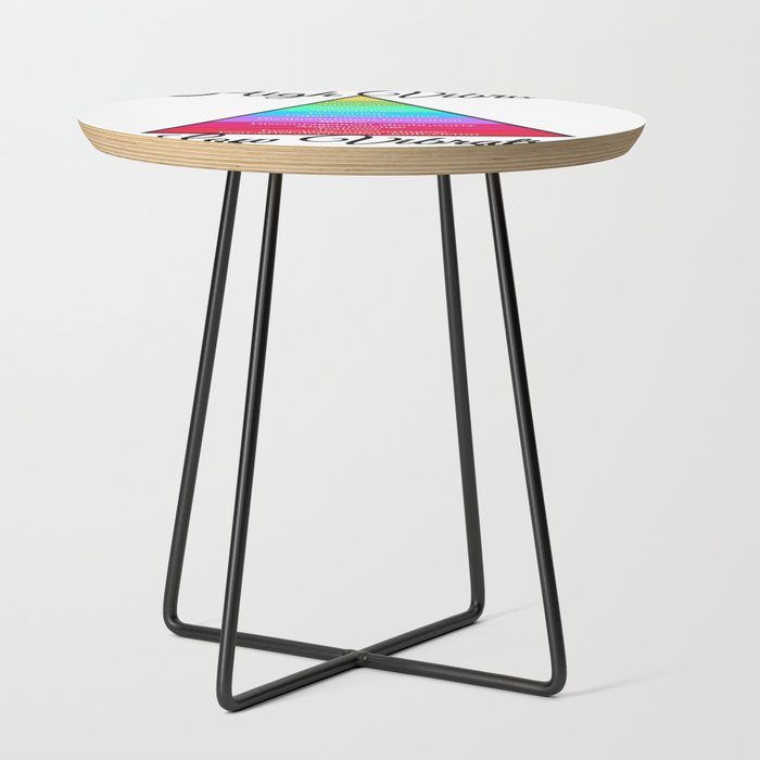 Emotional scale chart.Vibrational scale graphic  Side Table