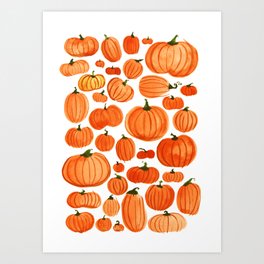 Pumpkins Art Print