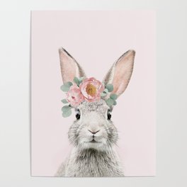 Boho Bunny Poster