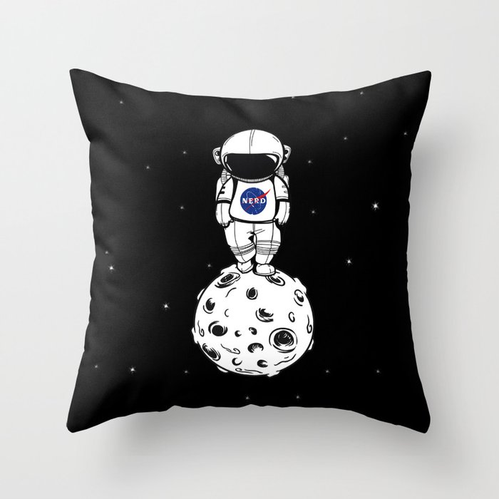 rolling in space Throw Pillow